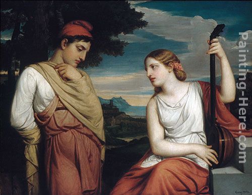 The Greek Lovers painting - Henry Peters Gray The Greek Lovers art painting